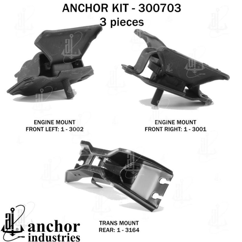 ANCHOR MOUNTS 300703 ENGINE MNT KIT