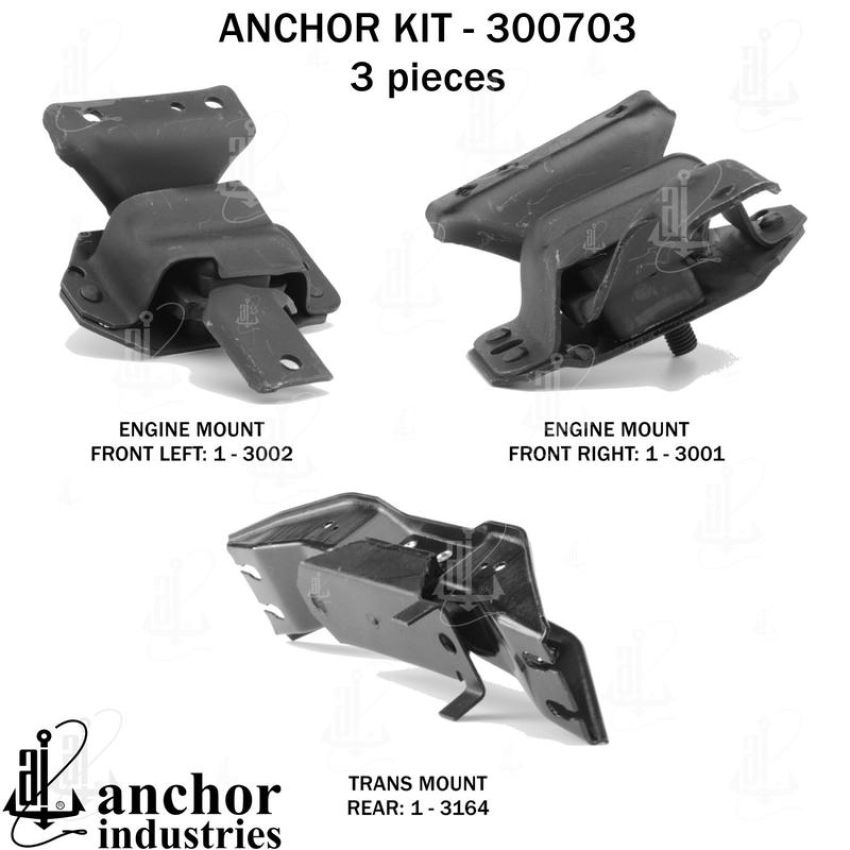 ANCHOR MOUNTS 300703 ENGINE MNT KIT