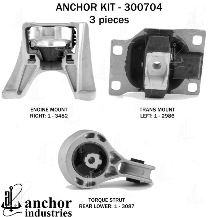 ANCHOR MOUNTS 300704 ENGINE MNT KIT