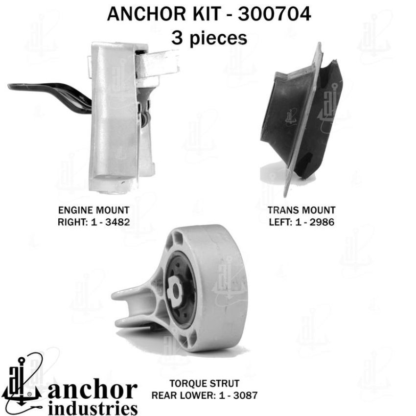 ANCHOR MOUNTS 300704 ENGINE MNT KIT
