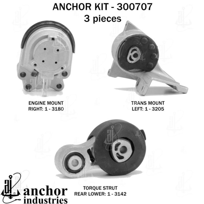 ANCHOR MOUNTS 300707 ENGINE MNT KIT