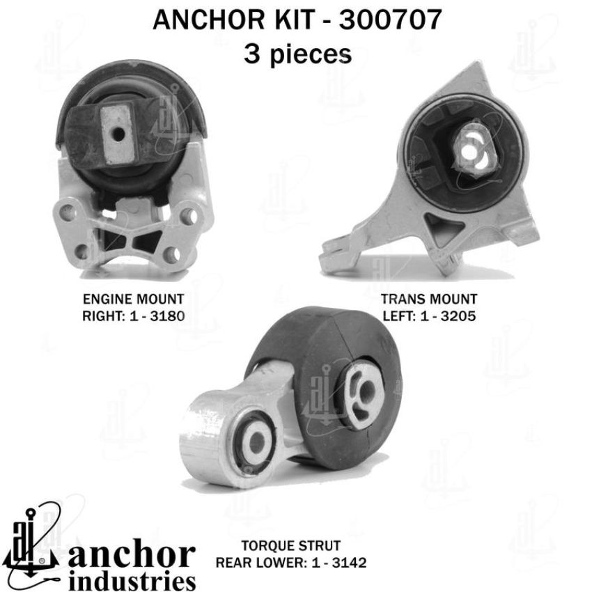 ANCHOR MOUNTS 300707 ENGINE MNT KIT