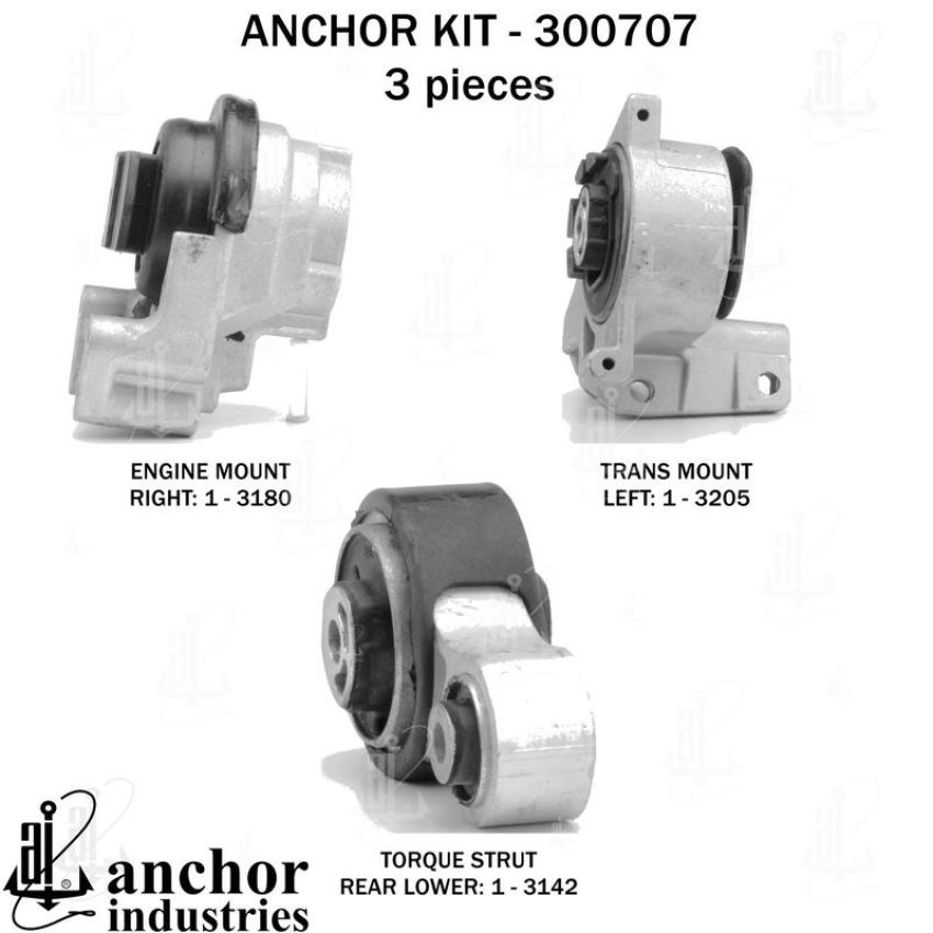 ANCHOR MOUNTS 300707 ENGINE MNT KIT