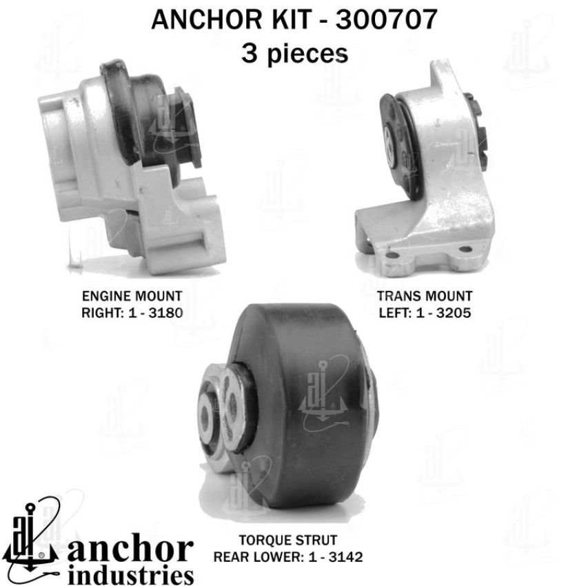 ANCHOR MOUNTS 300707 ENGINE MNT KIT