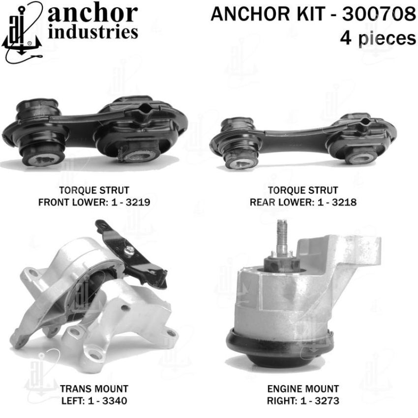 ANCHOR MOUNTS 300708 ENGINE MNT KIT
