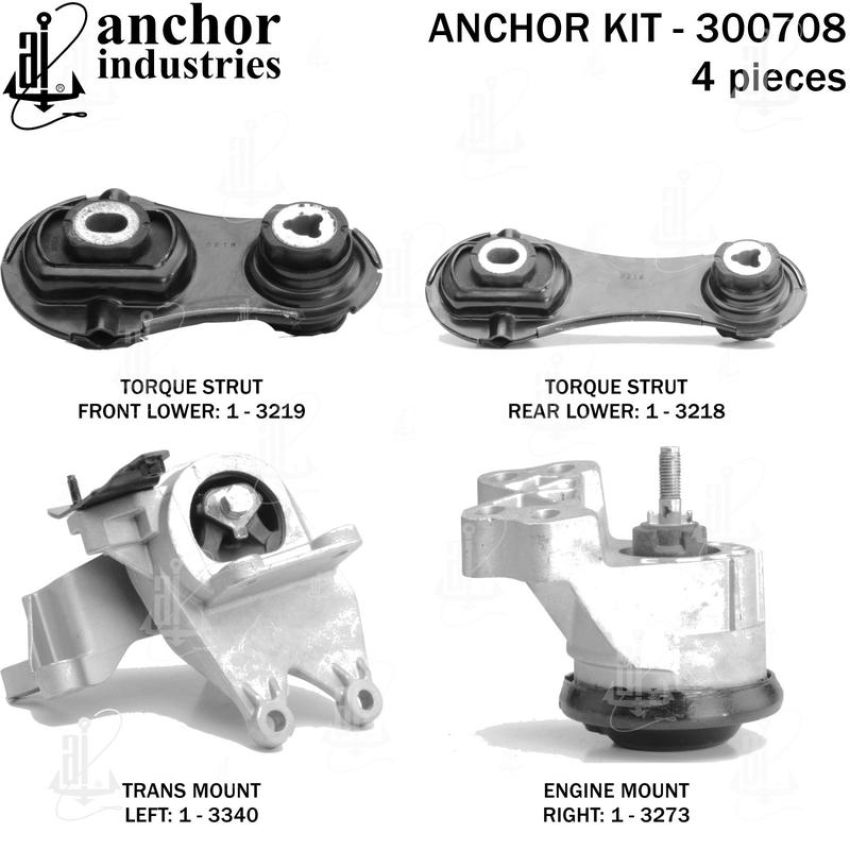 ANCHOR MOUNTS 300708 ENGINE MNT KIT