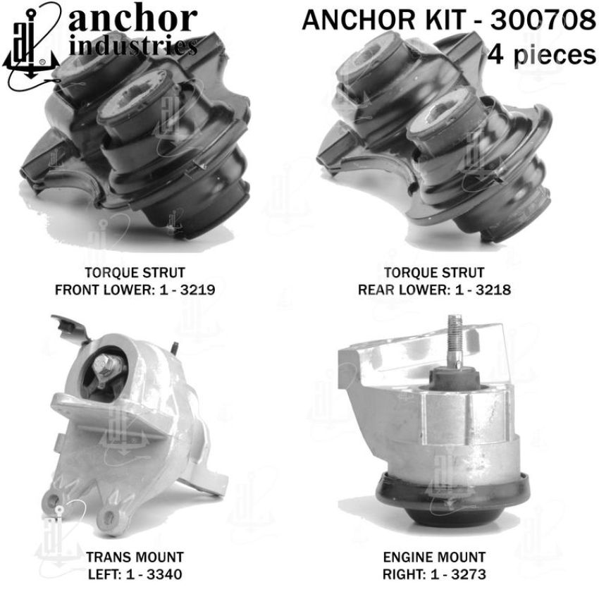 ANCHOR MOUNTS 300708 ENGINE MNT KIT