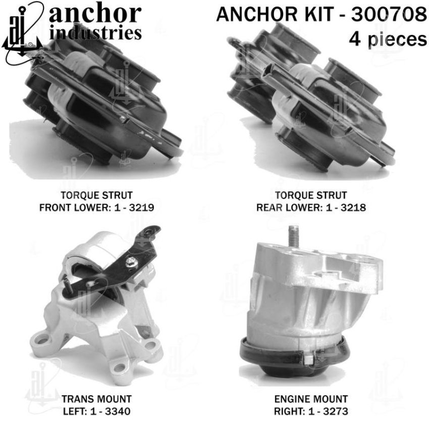 ANCHOR MOUNTS 300708 ENGINE MNT KIT