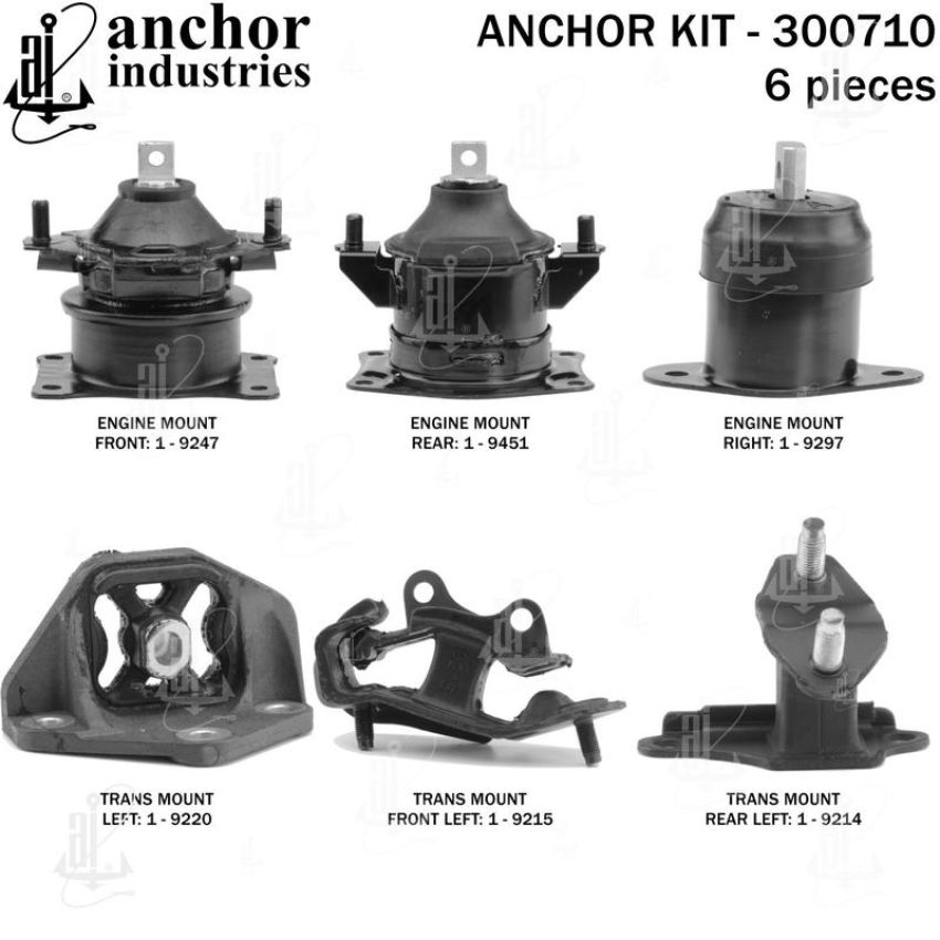 ANCHOR MOUNTS 300710 ENGINE MNT KIT