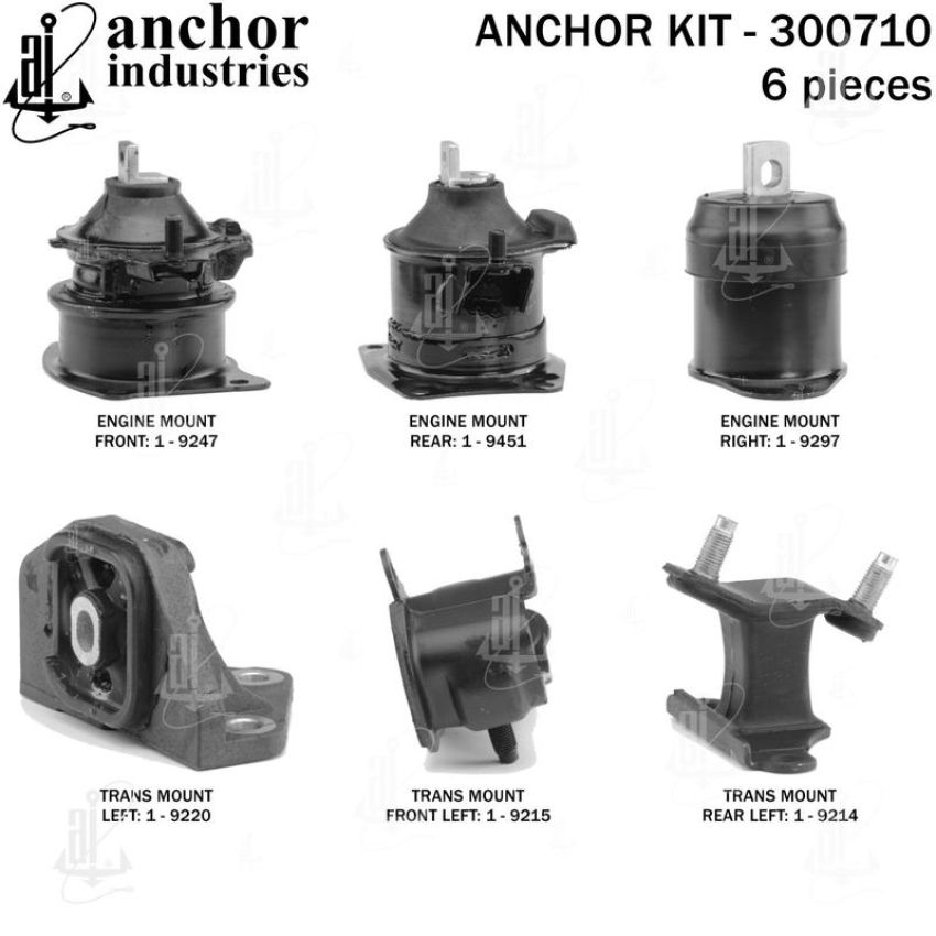 ANCHOR MOUNTS 300710 ENGINE MNT KIT