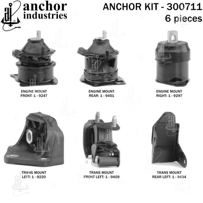 ANCHOR MOUNTS 300711 ENGINE MNT KIT