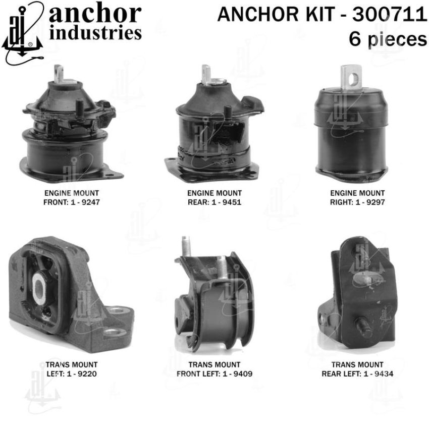 ANCHOR MOUNTS 300711 ENGINE MNT KIT