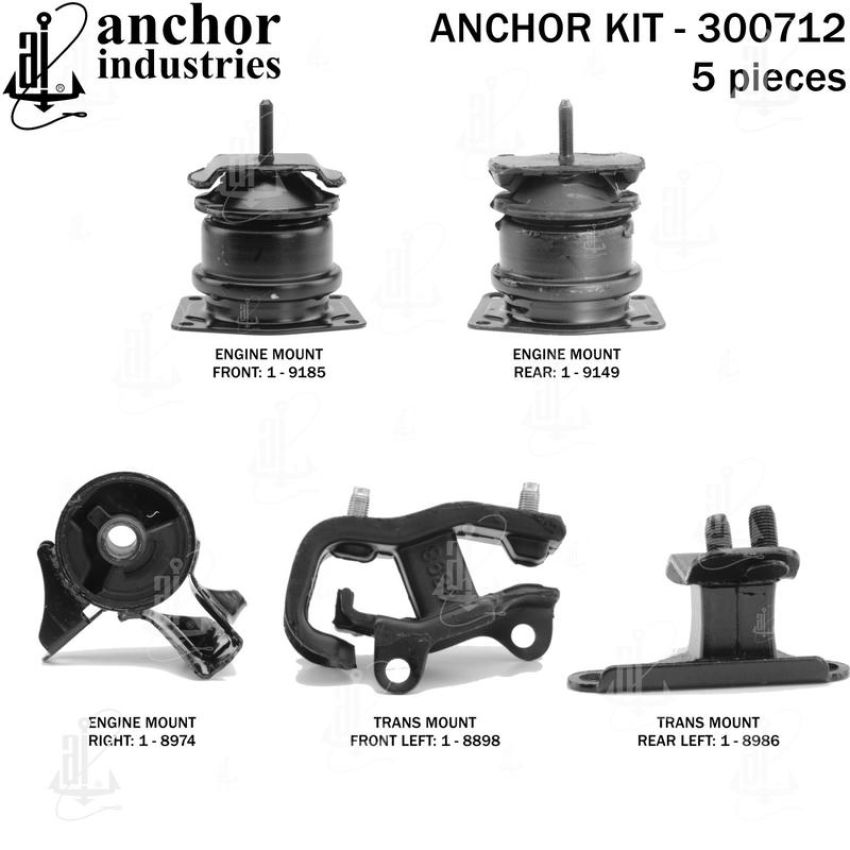ANCHOR MOUNTS 300712 ENGINE MNT KIT
