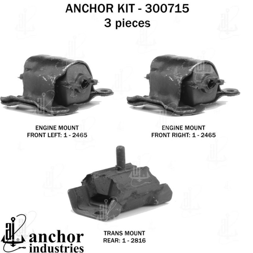 ANCHOR MOUNTS 300715 ENGINE MNT KIT