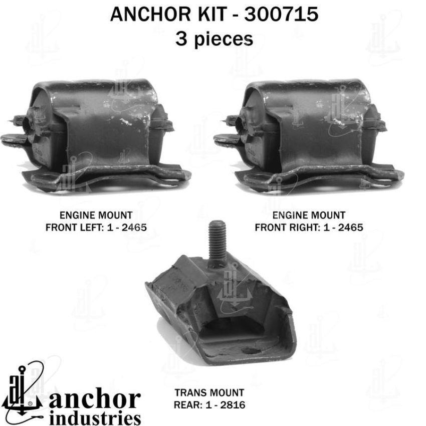 ANCHOR MOUNTS 300715 ENGINE MNT KIT