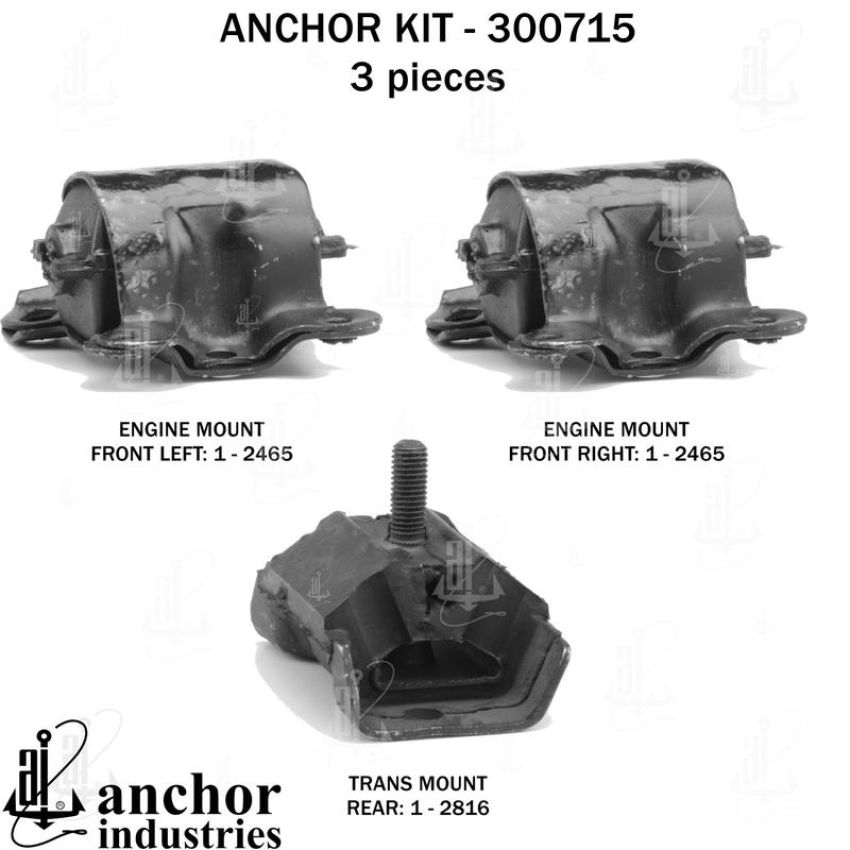 ANCHOR MOUNTS 300715 ENGINE MNT KIT