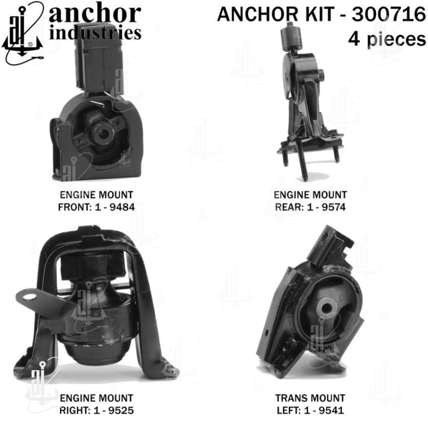ANCHOR MOUNTS 300716 ENGINE MNT KIT