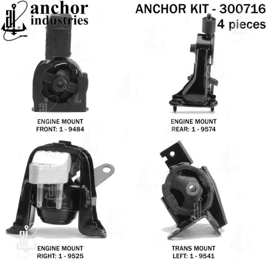 ANCHOR MOUNTS 300716 ENGINE MNT KIT