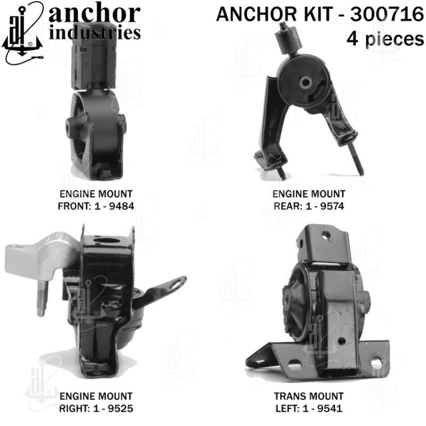 ANCHOR MOUNTS 300716 ENGINE MNT KIT