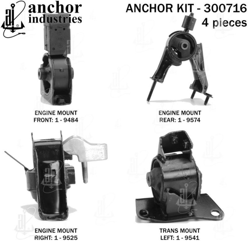 ANCHOR MOUNTS 300716 ENGINE MNT KIT