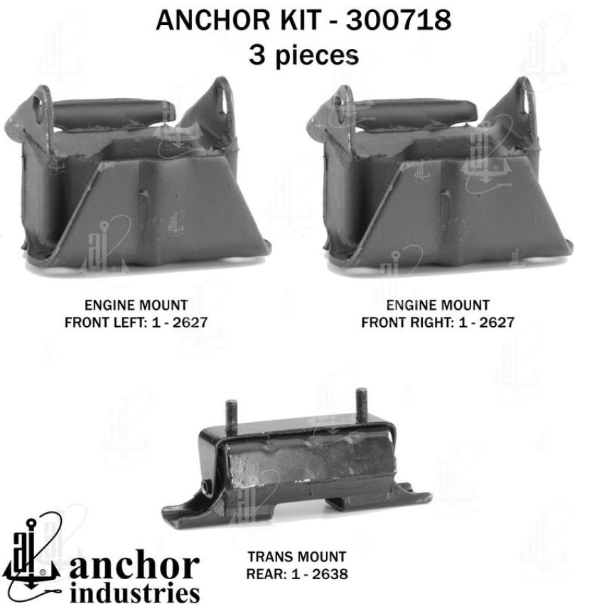 ANCHOR MOUNTS 300718 ENGINE MNT KIT