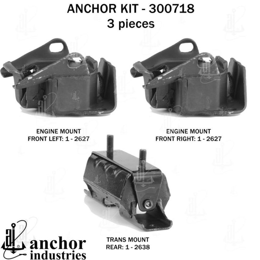 ANCHOR MOUNTS 300718 ENGINE MNT KIT
