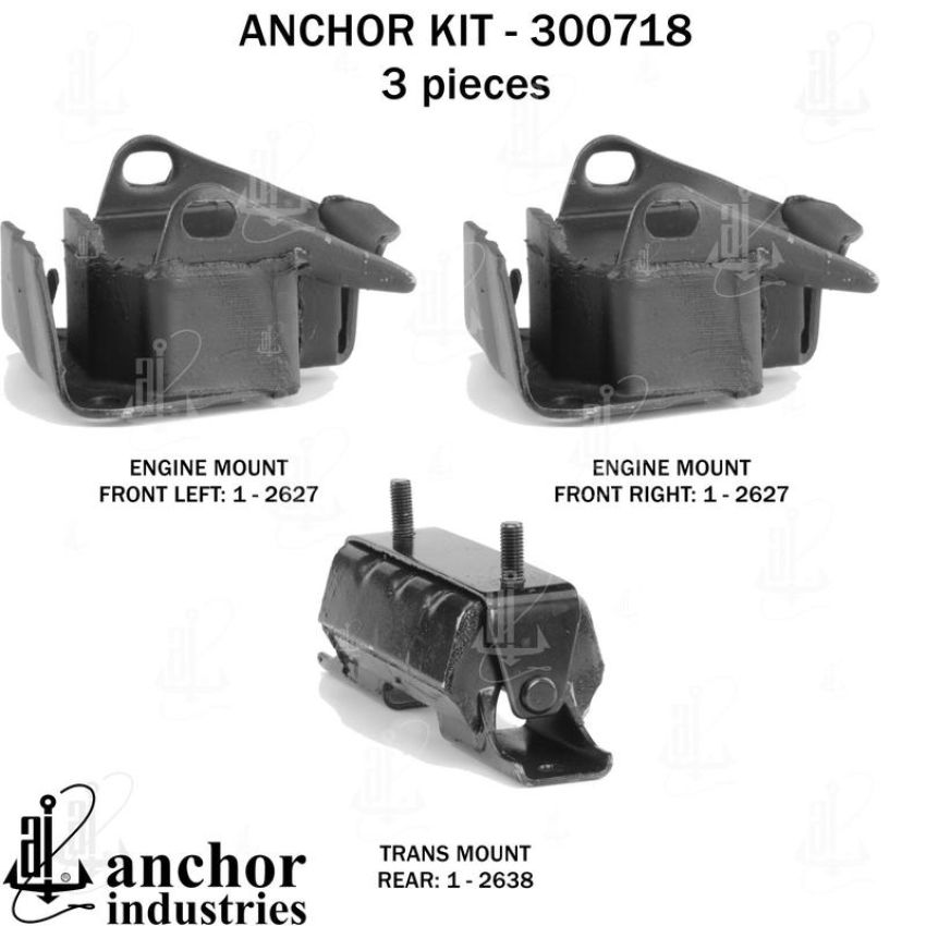 ANCHOR MOUNTS 300718 ENGINE MNT KIT