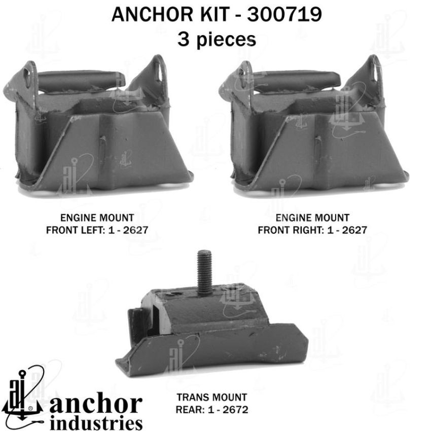 ANCHOR MOUNTS 300719 ENGINE MNT KIT