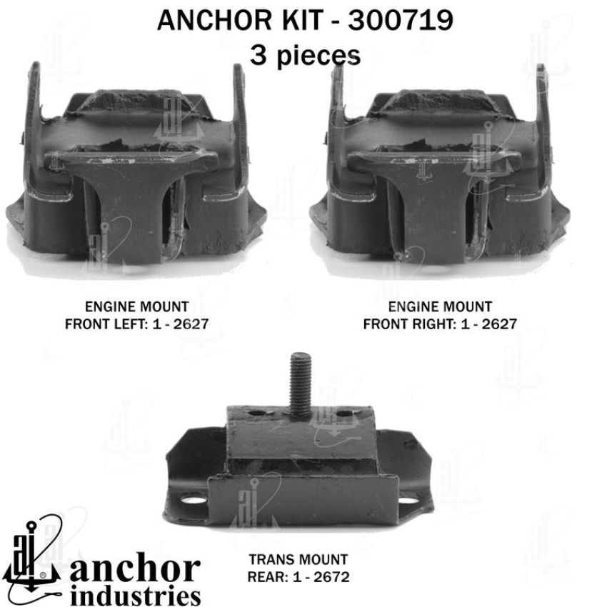 ANCHOR MOUNTS 300719 ENGINE MNT KIT