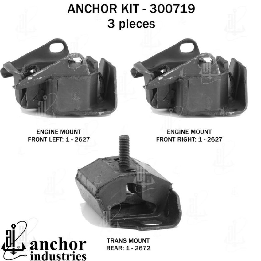 ANCHOR MOUNTS 300719 ENGINE MNT KIT