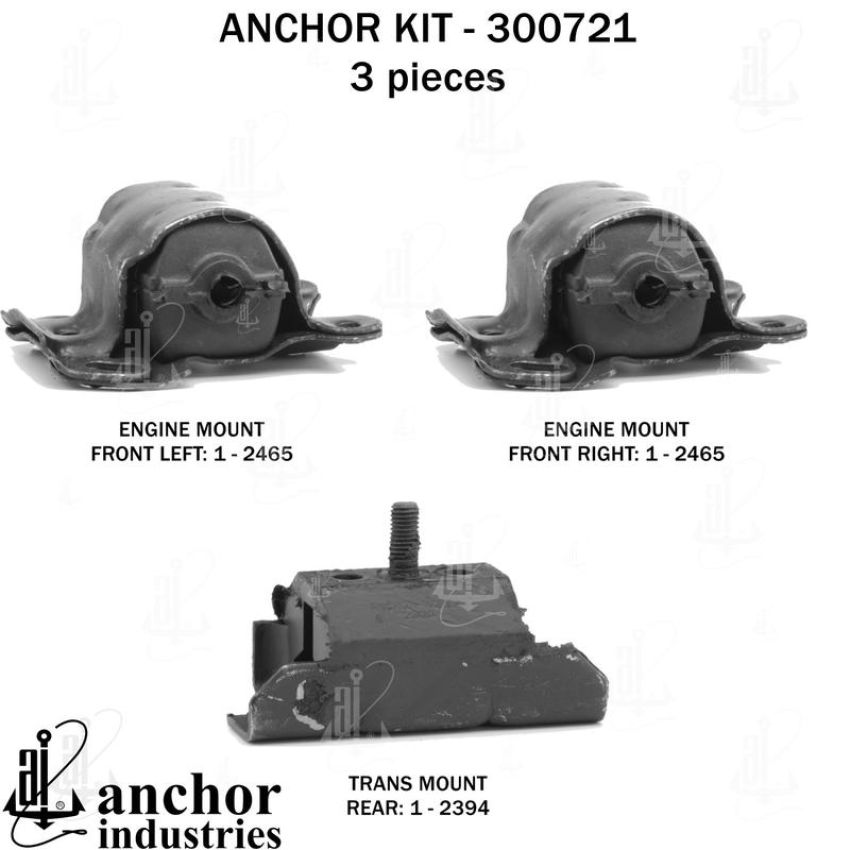 ANCHOR MOUNTS 300721 ENGINE MNT KIT