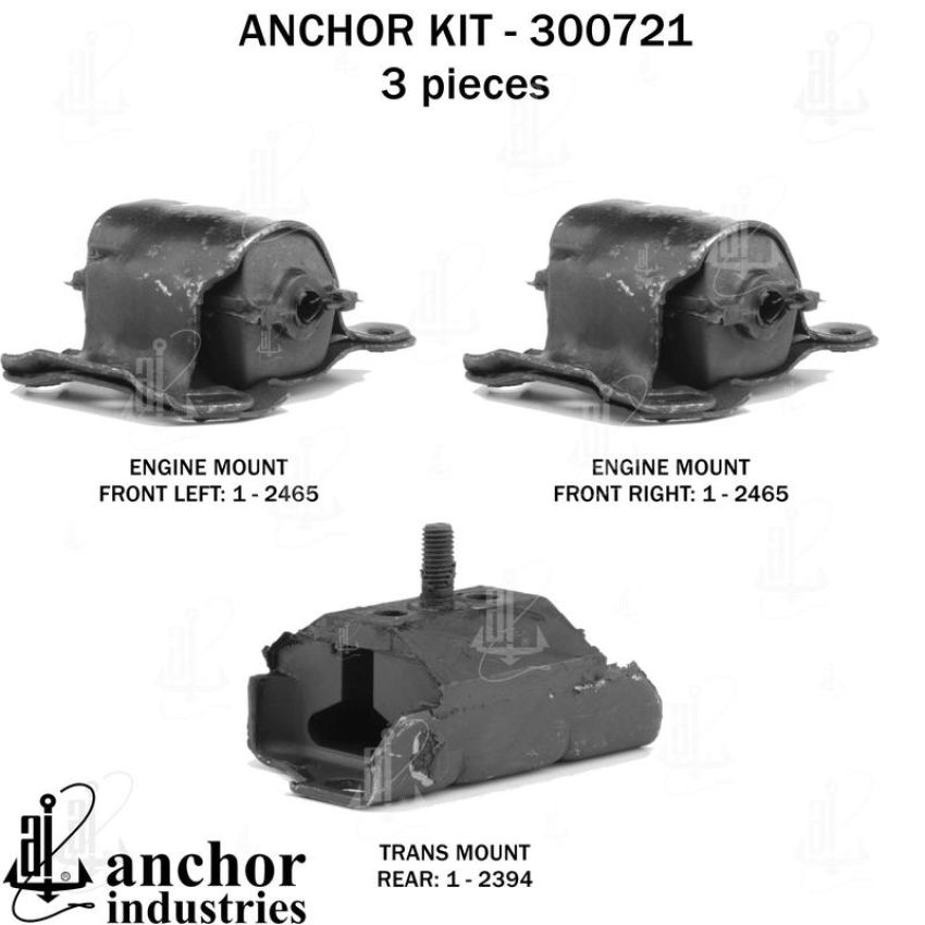 ANCHOR MOUNTS 300721 ENGINE MNT KIT
