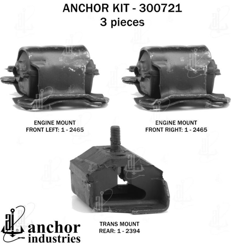 ANCHOR MOUNTS 300721 ENGINE MNT KIT