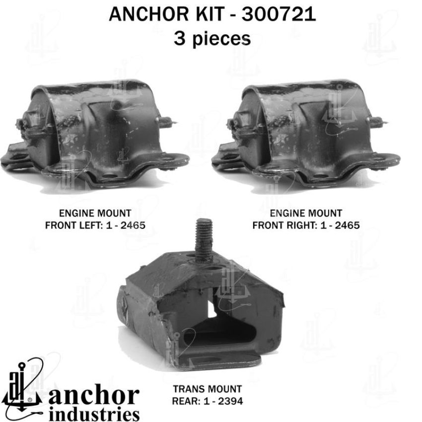 ANCHOR MOUNTS 300721 ENGINE MNT KIT