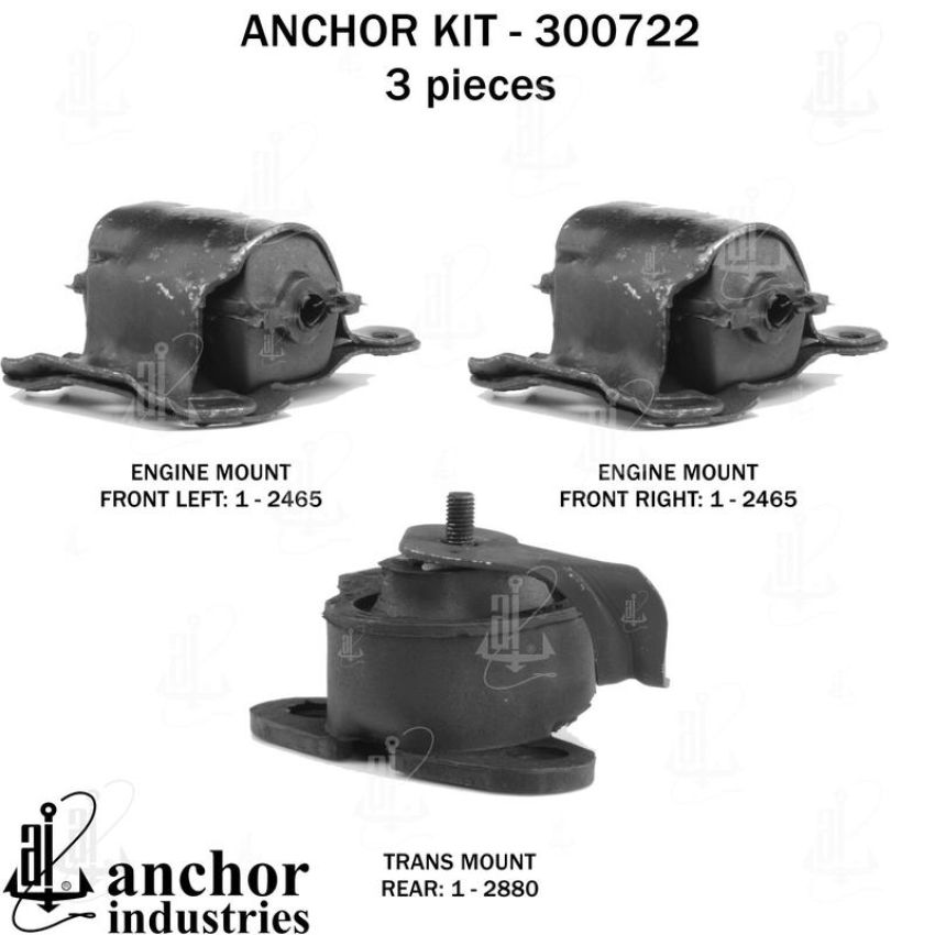 ANCHOR MOUNTS 300722 ENGINE MNT KIT