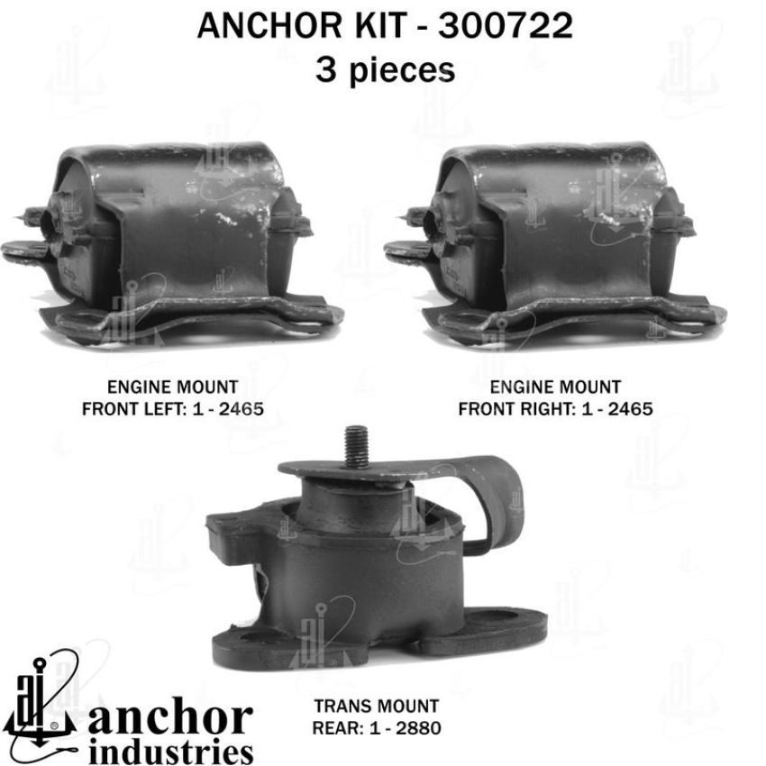ANCHOR MOUNTS 300722 ENGINE MNT KIT