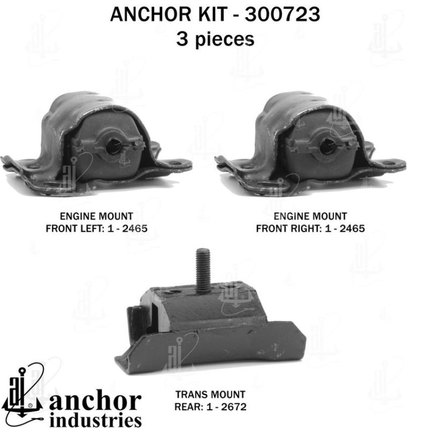 ANCHOR MOUNTS 300723 ENGINE MNT KIT
