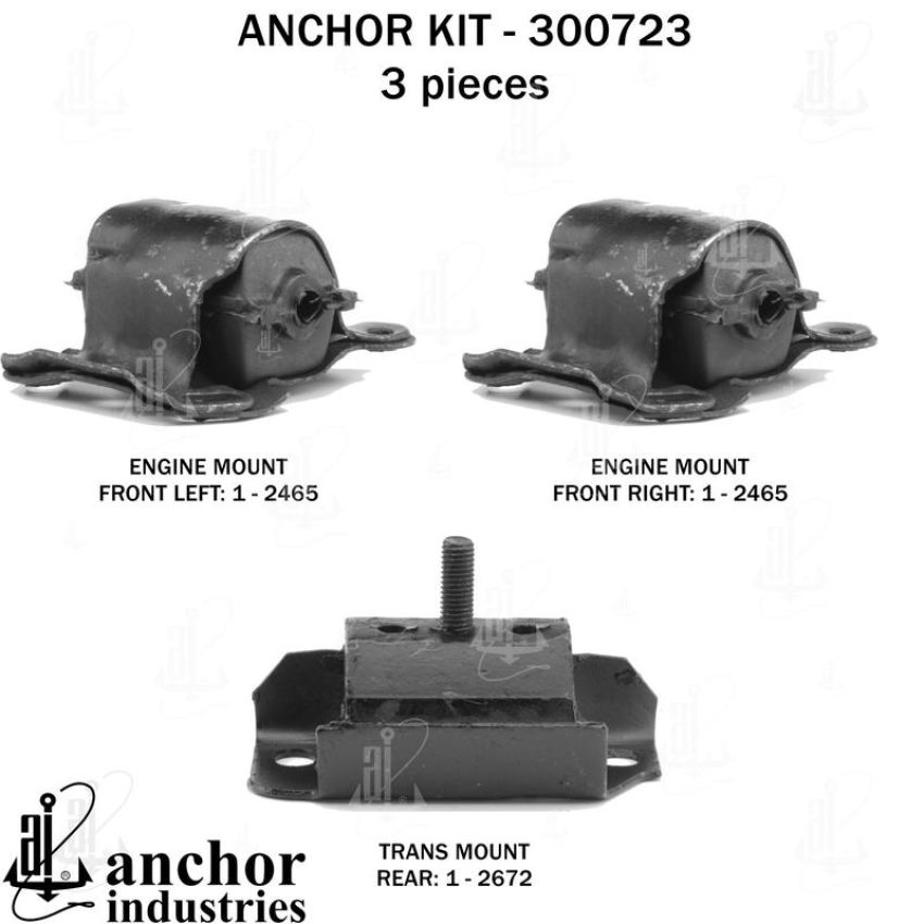 ANCHOR MOUNTS 300723 ENGINE MNT KIT