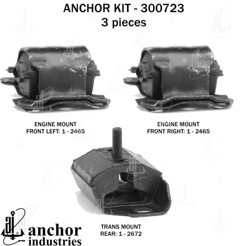 ANCHOR MOUNTS 300723 ENGINE MNT KIT