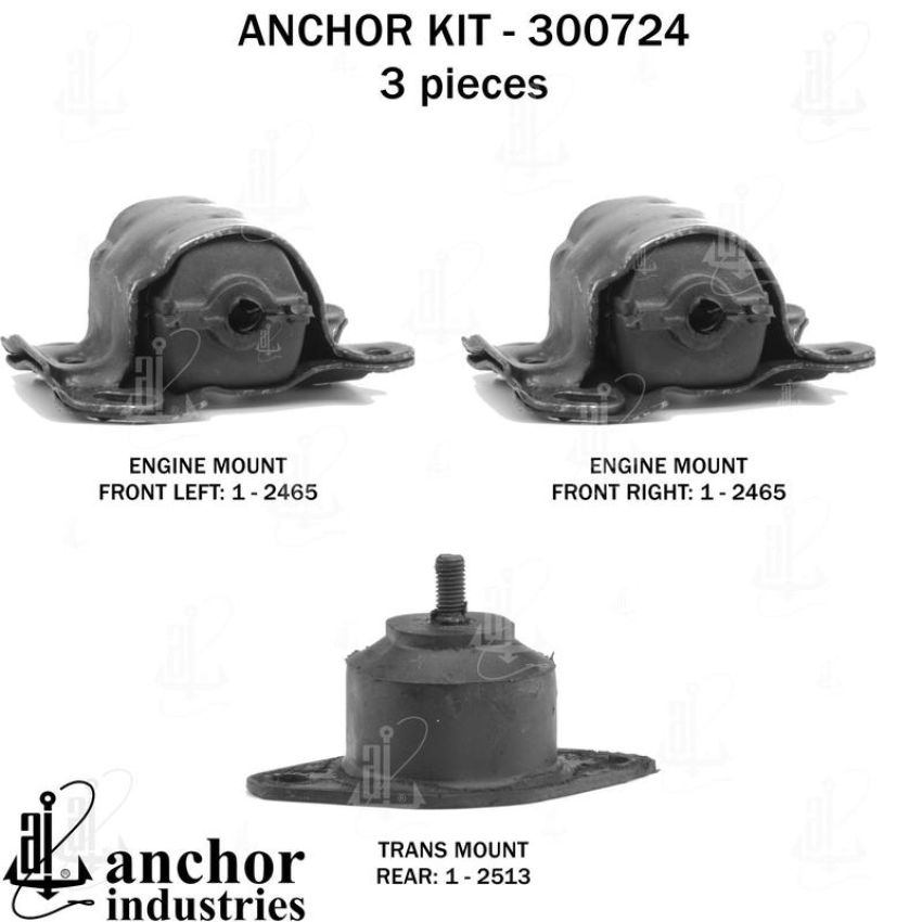 ANCHOR MOUNTS 300724 ENGINE MNT KIT