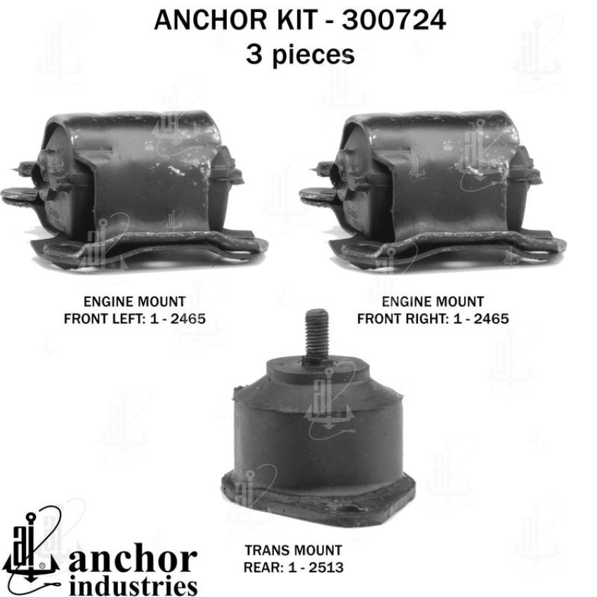 ANCHOR MOUNTS 300724 ENGINE MNT KIT