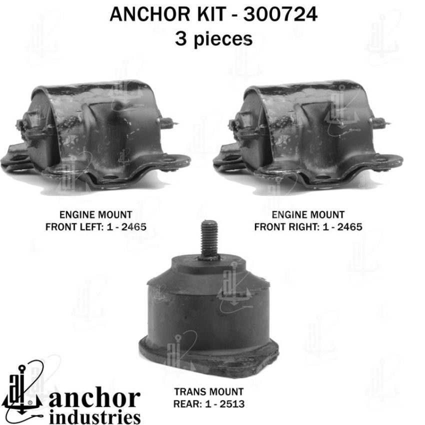 ANCHOR MOUNTS 300724 ENGINE MNT KIT