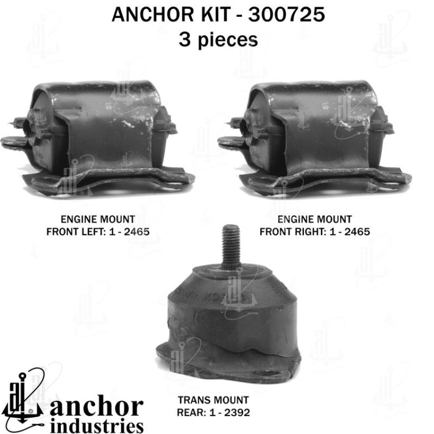 ANCHOR MOUNTS 300725 ENGINE MNT KIT