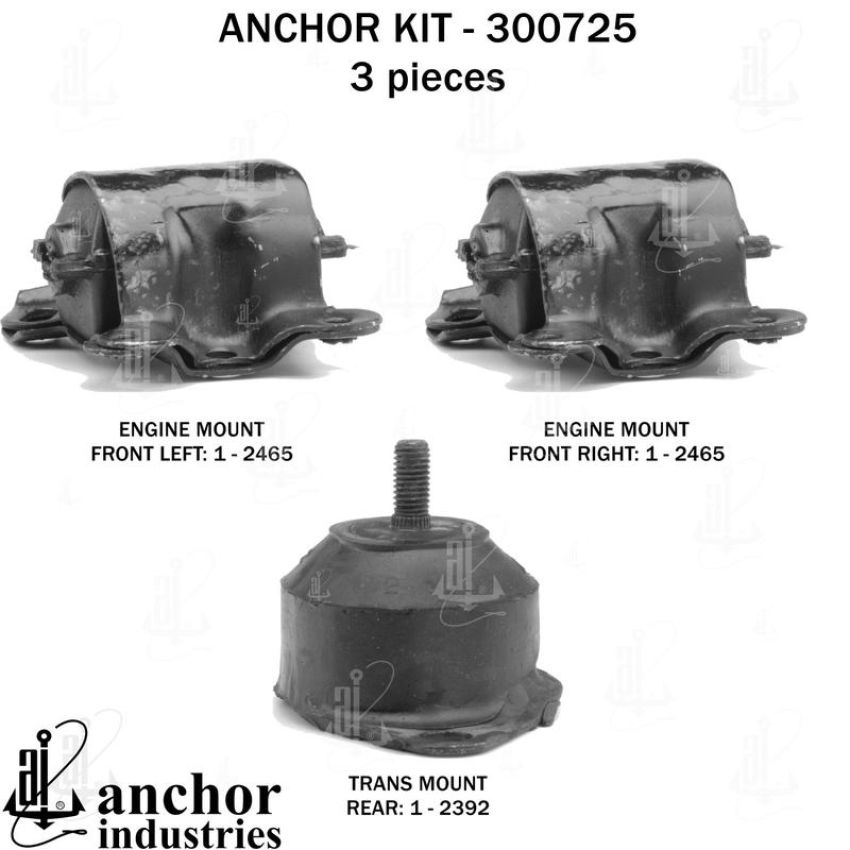 ANCHOR MOUNTS 300725 ENGINE MNT KIT