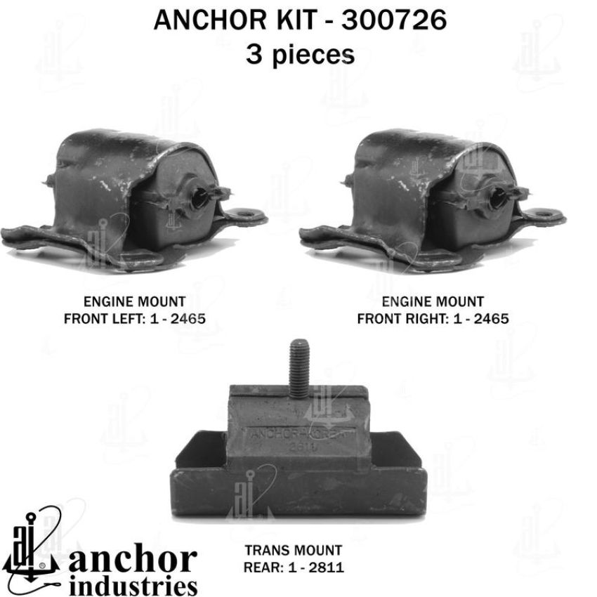ANCHOR MOUNTS 300726 ENGINE MNT KIT