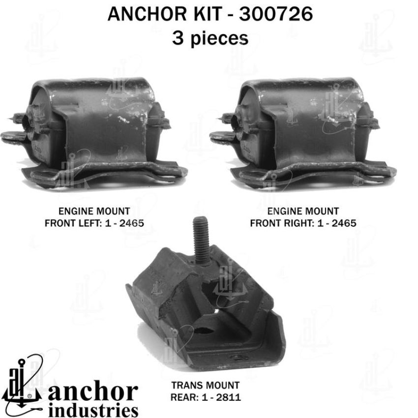 ANCHOR MOUNTS 300726 ENGINE MNT KIT