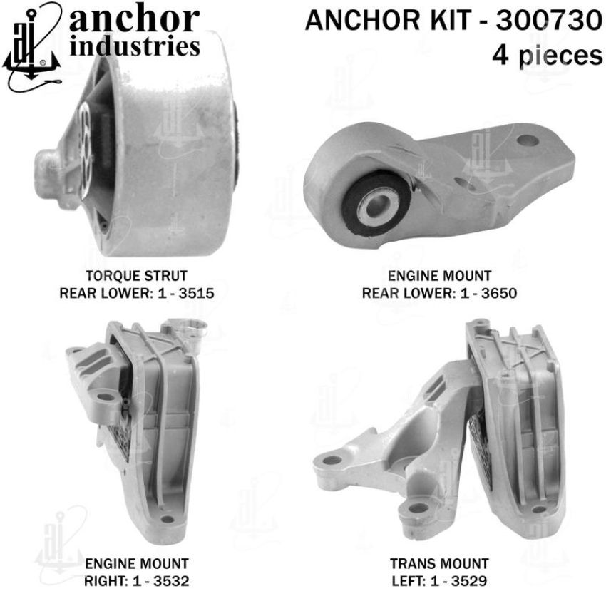 ANCHOR MOUNTS 300730 ENGINE MNT KIT
