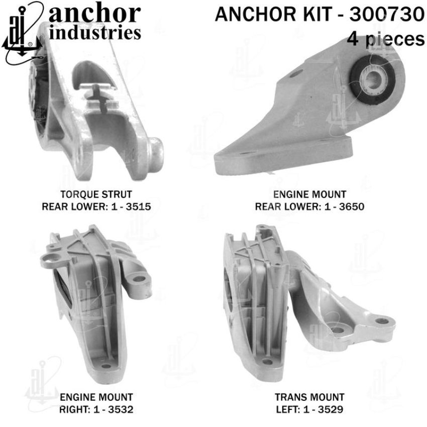 ANCHOR MOUNTS 300730 ENGINE MNT KIT