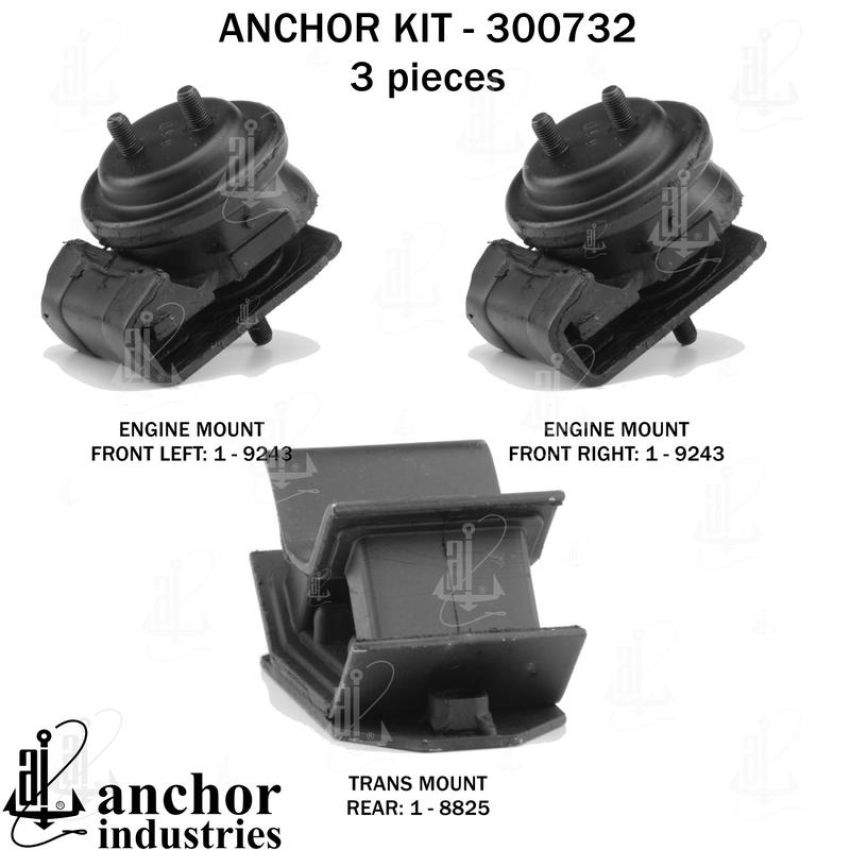 ANCHOR MOUNTS 300732 ENGINE MNT KIT
