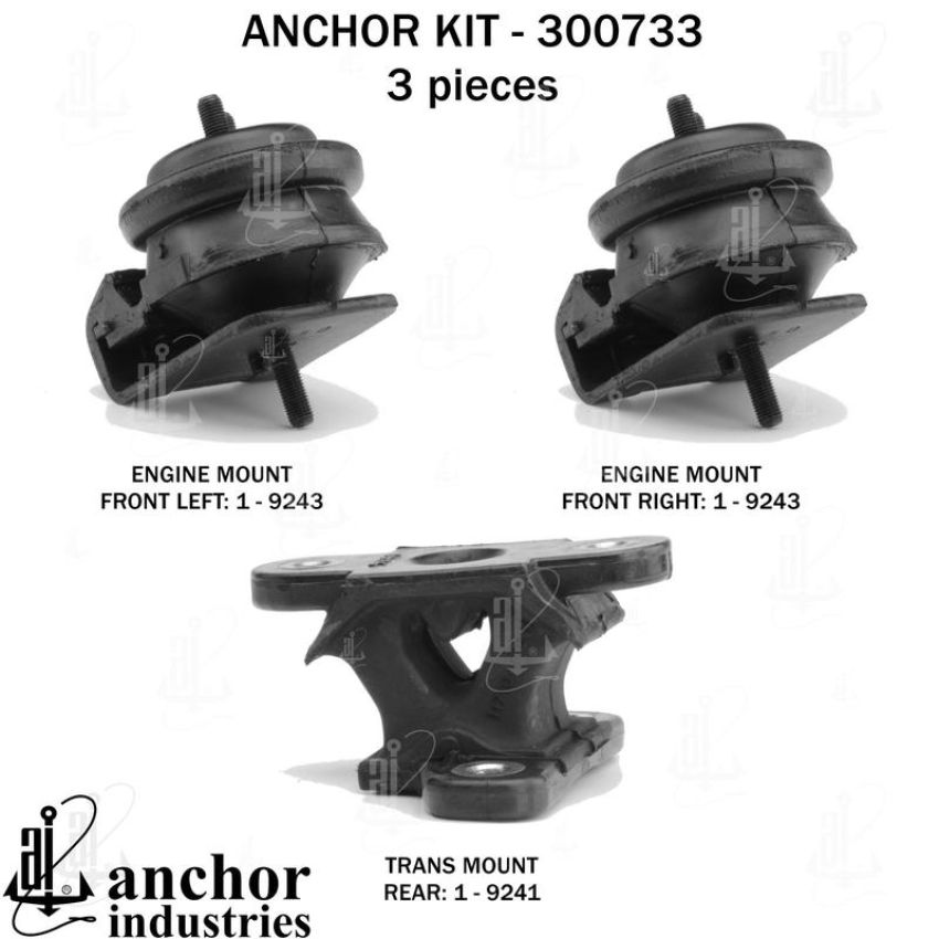 ANCHOR MOUNTS 300733 ENGINE MNT KIT